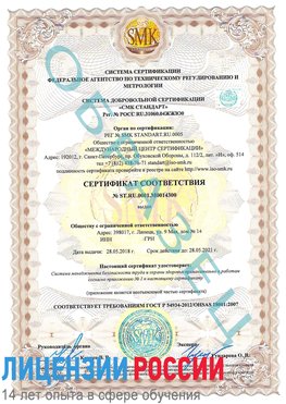 Образец сертификата соответствия Солнечногорск Сертификат OHSAS 18001